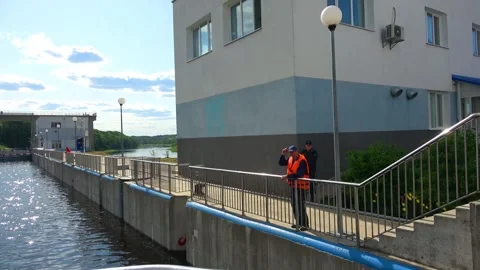 Rafting down the river on a motor ship Stock Footage 252744476