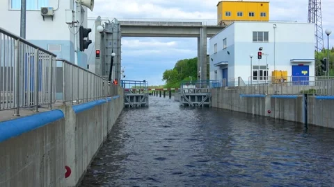Rafting down the river on a motor ship Stock Footage 252744583