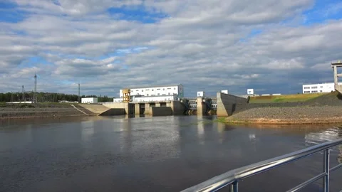 Rafting down the river on a motor ship Stock Footage 252744724