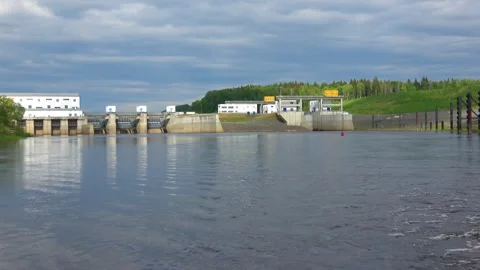 Rafting down the river on a motor ship Stock Footage 252744762
