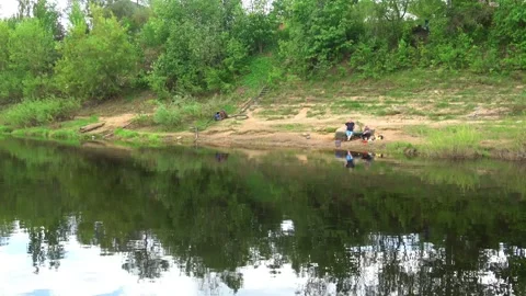 Rafting down the river on a motor ship Stock Footage 252745108
