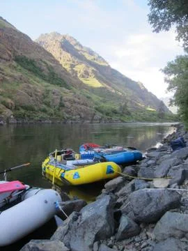 Rafting expedition Stock Photos