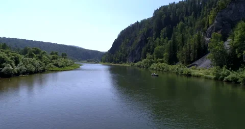 Rafting on an inflatable boat Stock Footage 130470626