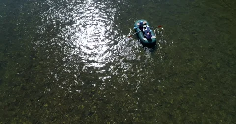 Rafting on an inflatable boat Stock Footage 130470657