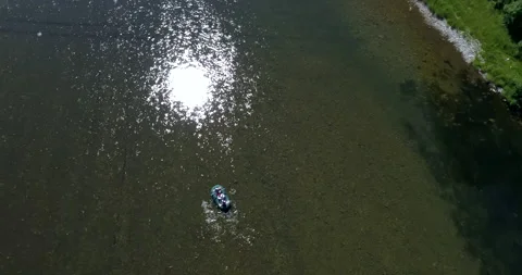 Rafting on an inflatable boat Stock Footage 130470789