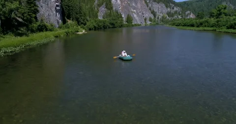 Rafting on an inflatable boat Stock Footage 130470925