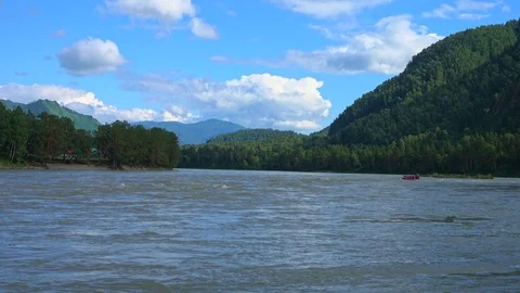 Rafting on the Katun river. Stock Footage 112519385