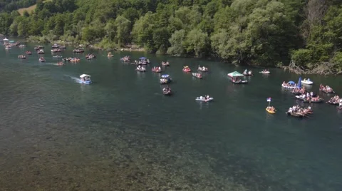 Rafting on river Drina Stock Footage 46685800
