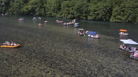 Rafting on river Drina Stock Footage 46686163