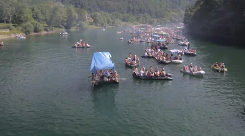 Rafting on river Drina Vidéo 46686411