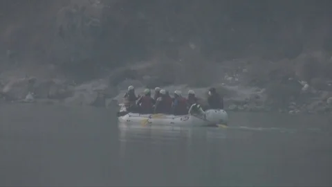 Rafting in the river Stock Footage 72333472