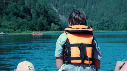 Rafting on the river Stock Footage 247966988