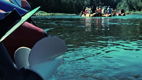 Rafting on the river Stock Footage 247966996