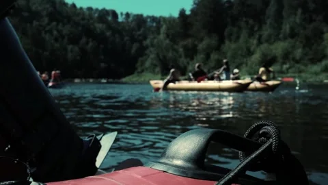 Rafting on the river Video stock 247967004