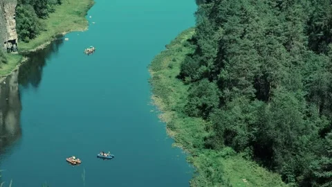 Rafting on the river Stock Footage 247967359