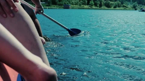 Rafting on the river Stock Footage 247967986