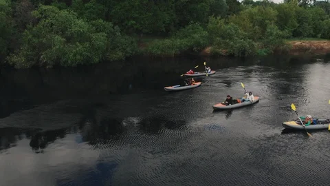 Rafting on the river by kayak. Stock Footage 93889879