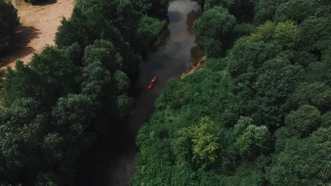 Rafting on the river by kayak. Stock Footage 93890127