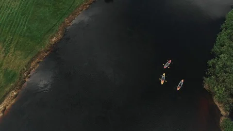 Rafting on the river by kayak. Stock Footage 93890352