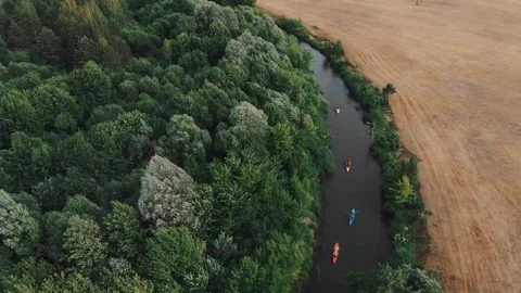 Rafting on the river by kayak. Stock Footage 93890484
