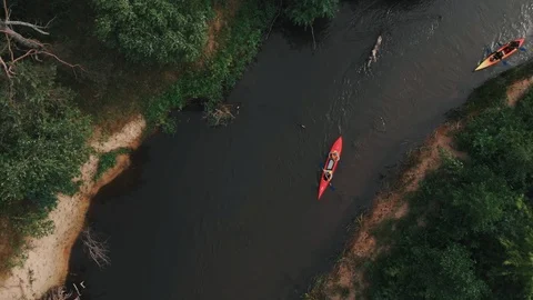 Rafting on the river by kayak. Stock Footage 93890767