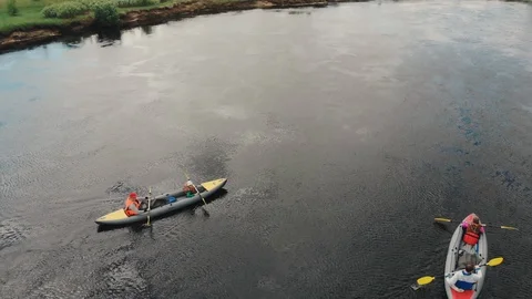 Rafting on the river by kayak. Stock Footage 93890896