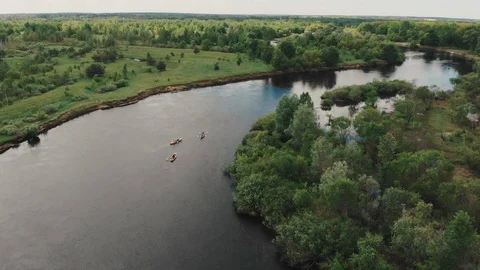 Rafting on the river by kayak. Video stock 93891002