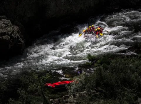 Rafting at the River Stock Photos