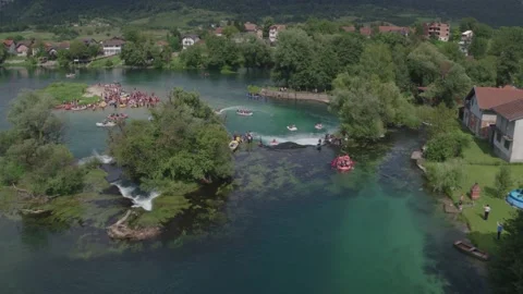Rafting on river Una Stock Footage 147607870