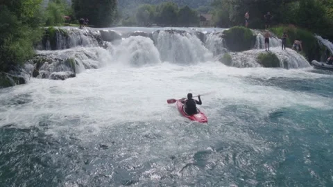 Rafting on river Una Stock Footage 147608198
