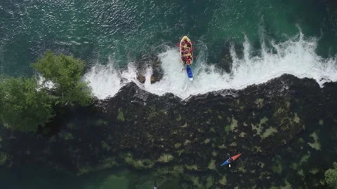 Rafting on river Una Stock Footage 147608613