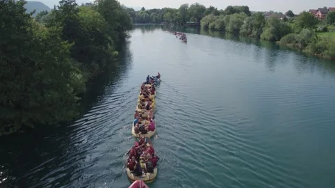 Rafting on river Una Stock Footage 147608640