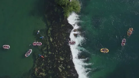 Rafting on river Una Stock Footage 147608880