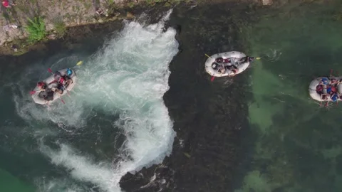 Rafting on river Una Stock Footage 147609934