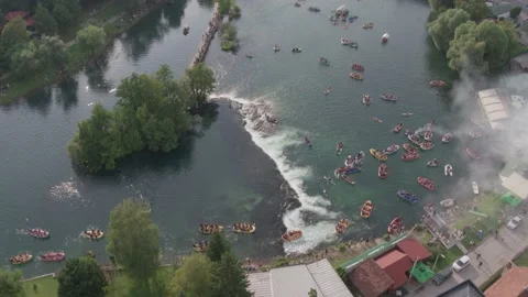 Rafting on river Una Stock Footage 147610023