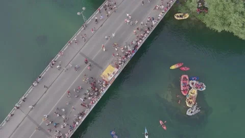 Rafting on river Una Stock Footage 147610371