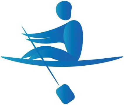 Rafting, rowing Illustrazione stock