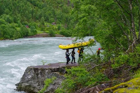 Rafting team Stock Photos