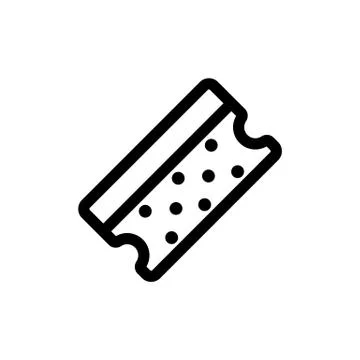 Rag for cleaning the vector icon. Isolated contour symbol illustration Illustrazione stock