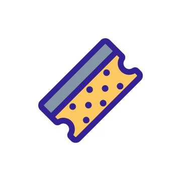 Rag for cleaning the vector icon. Isolated contour symbol illustration Stockillustratie