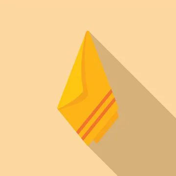 Rag handkerchief icon flat vector. Napkin tissue Stock Illustration