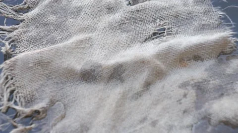 Rag immersed in water 2 Stock Footage 134689468