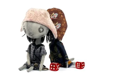 Rag sad dolls Stock Photos