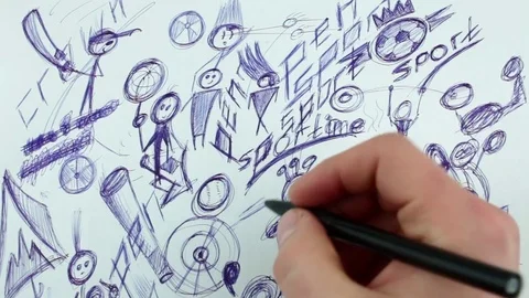 Rage and drawing Stock Footage 85295918