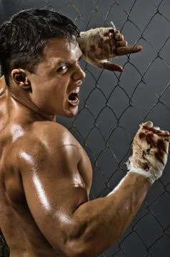 Rage fighter Foto stock