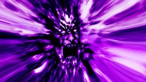 Rage zombie head with blur effect. Stock Illustration