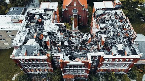 Raged Through - St. Anthonys Convent - Syracuse, NY Foto stock