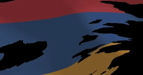 Ragged Armenia Flag Loop Animation Extend the duration as per the need 4K-Full Stock Footage 124534011