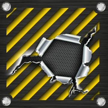 Ragged hole on the technological Stock Illustration