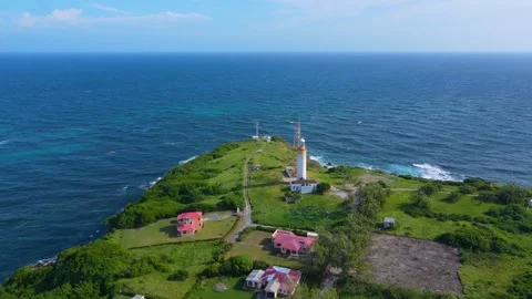 Ragged Point Lighthouse aerial view, Barbados Video stock 325474020